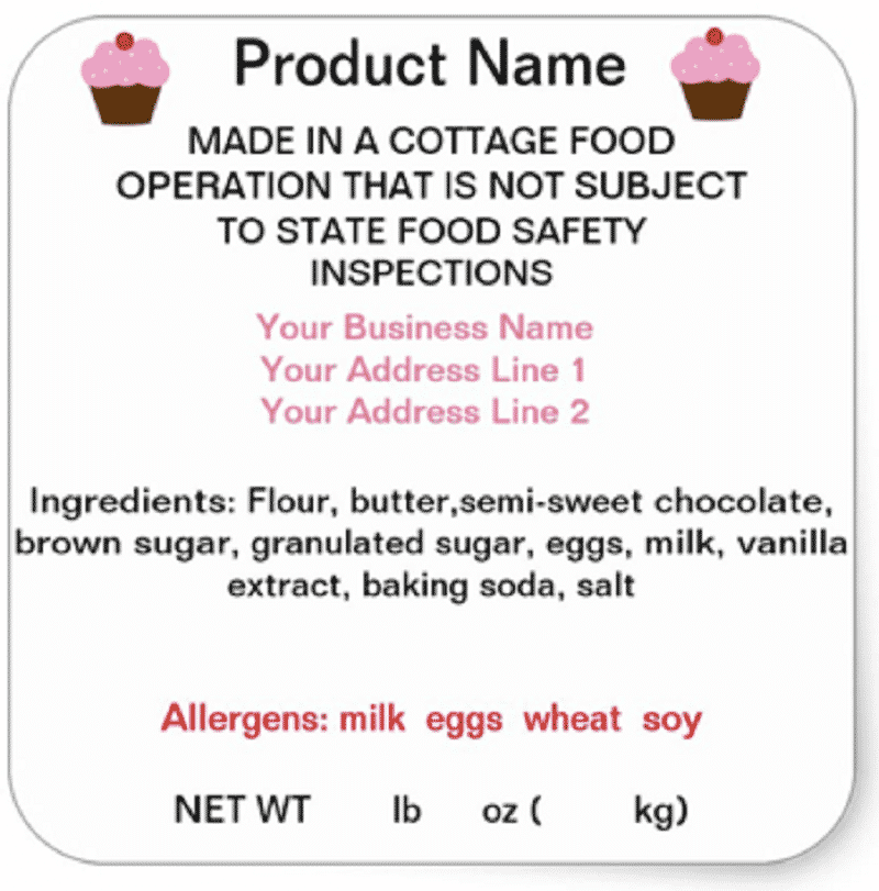 Wyoming Cottage Food Laws - Labeling Example